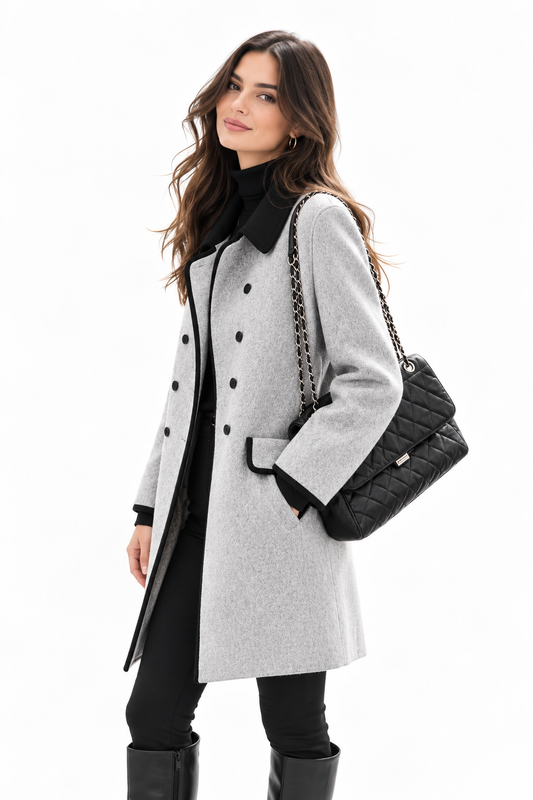 Colette Contrast Lapel Coat