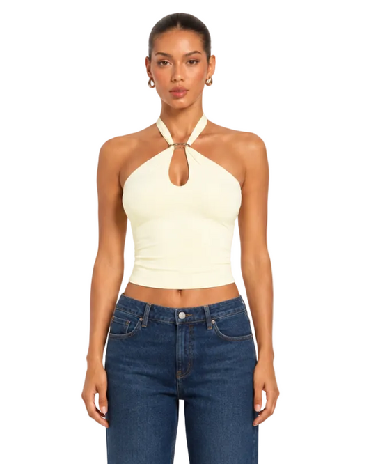 Alina Cutout Halter Top