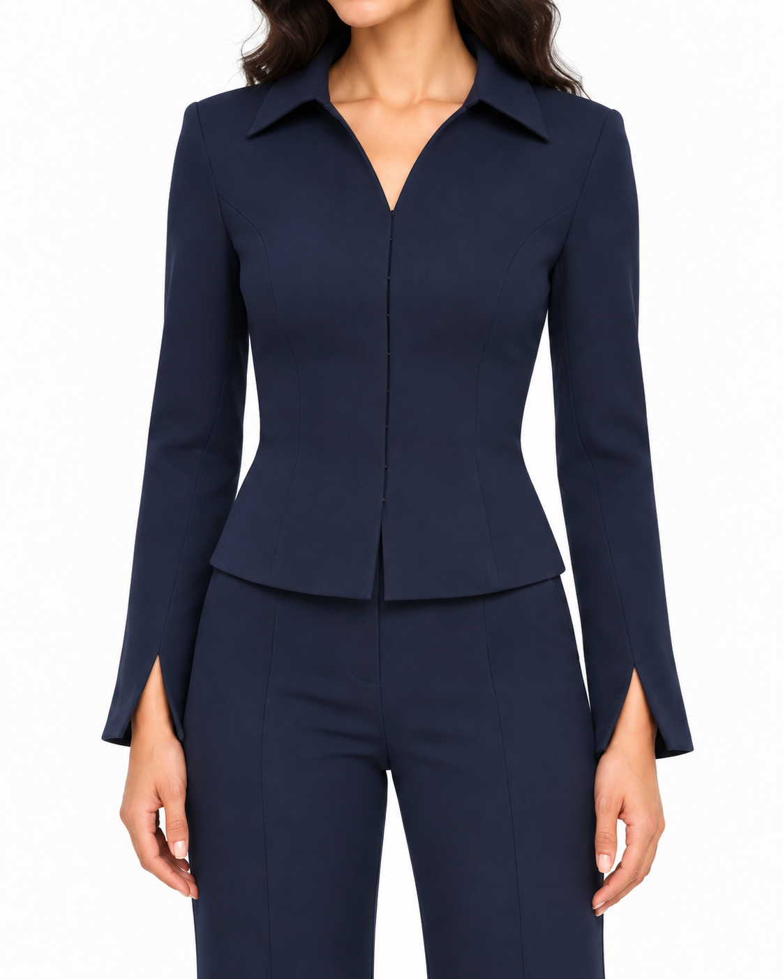 Noelle Navy Peplum Set