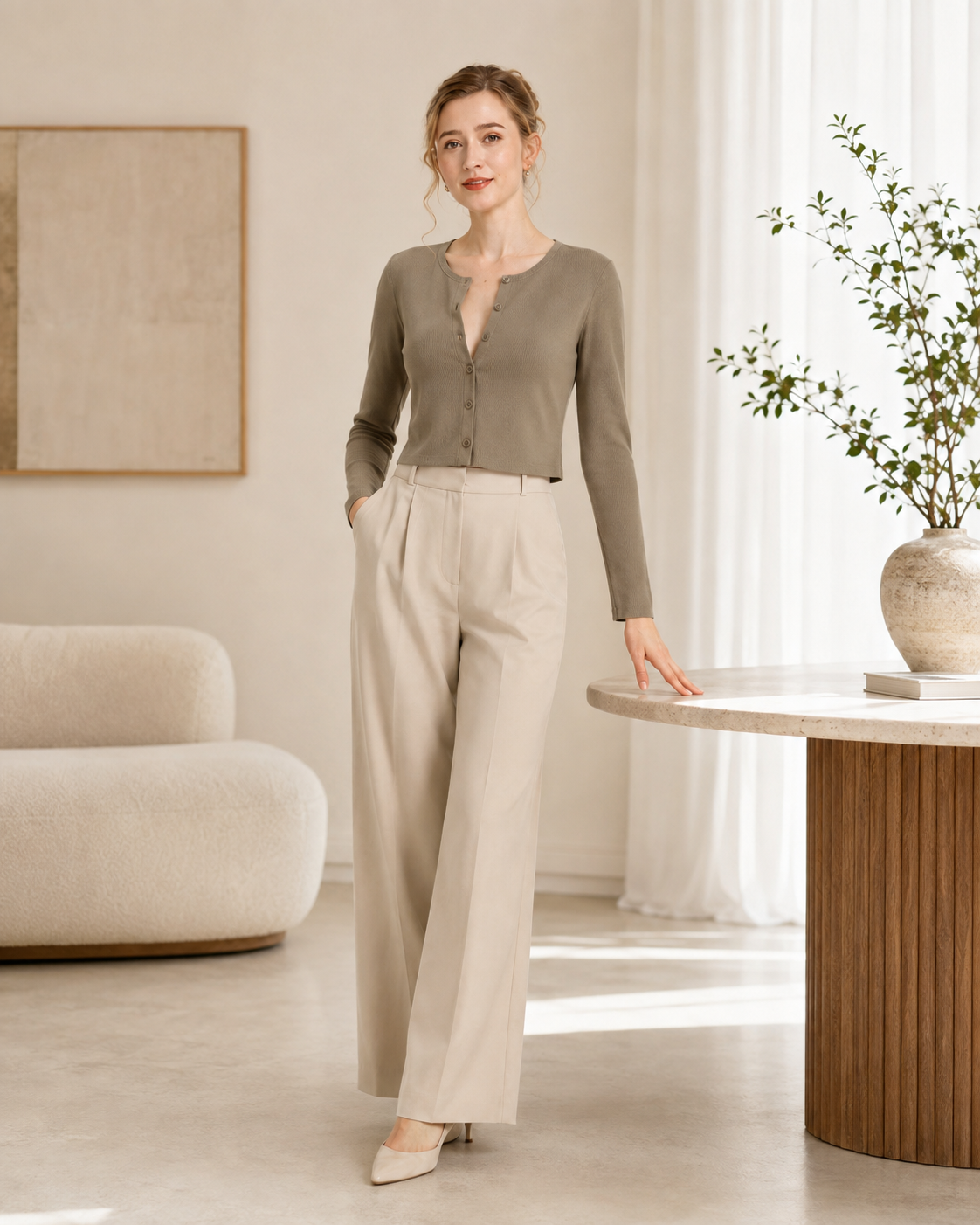 Amelie Ribbed Knit Cardigan