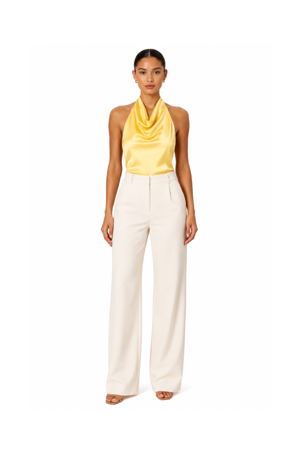 Elodie Satin Halter Top
