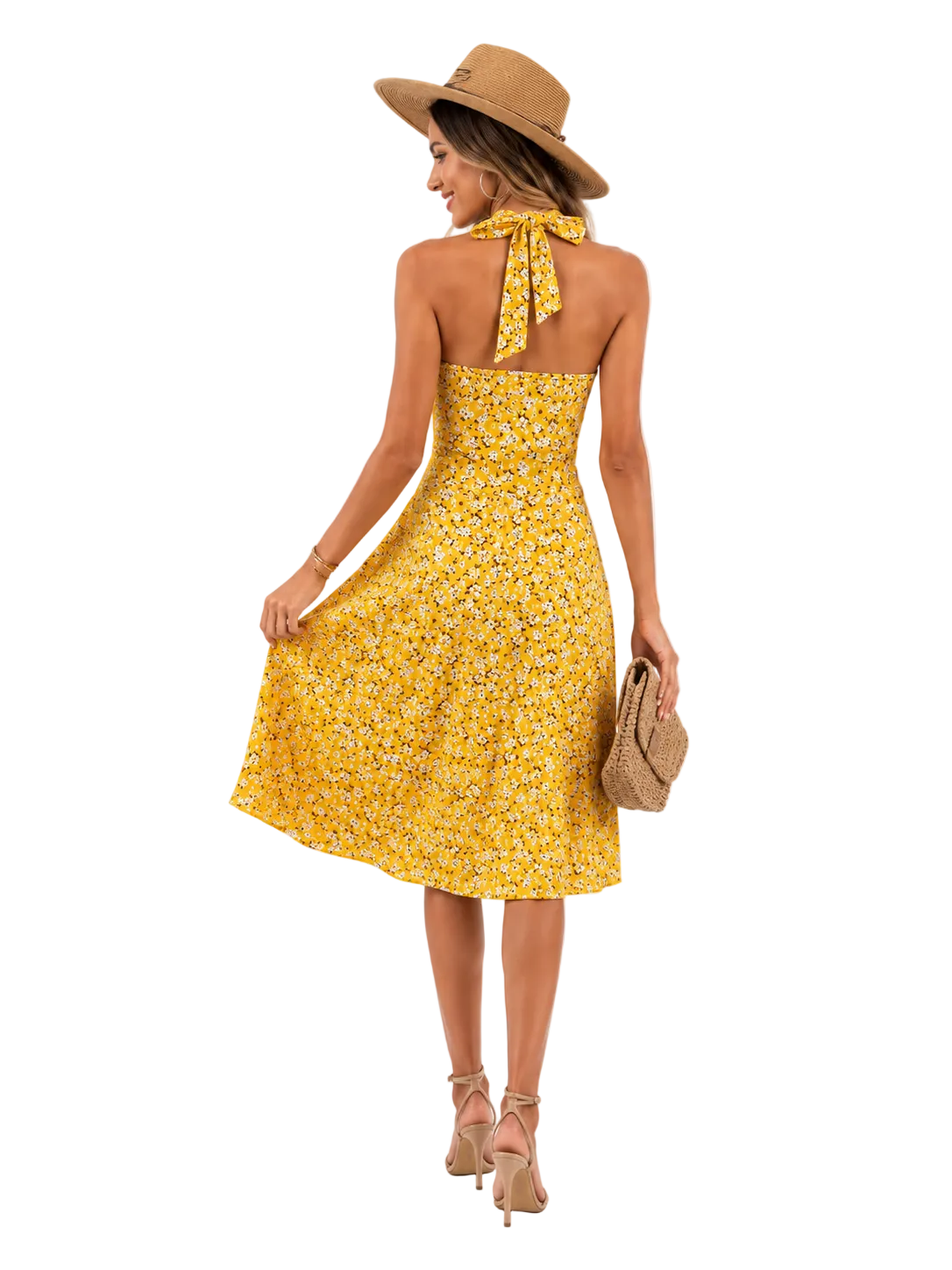 Livia Floral Halter Mini Dress