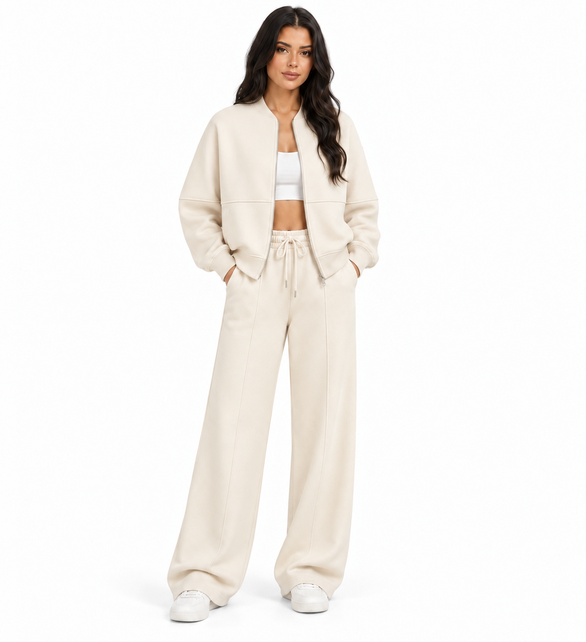 Blair Zip-Up Wide-Leg Set