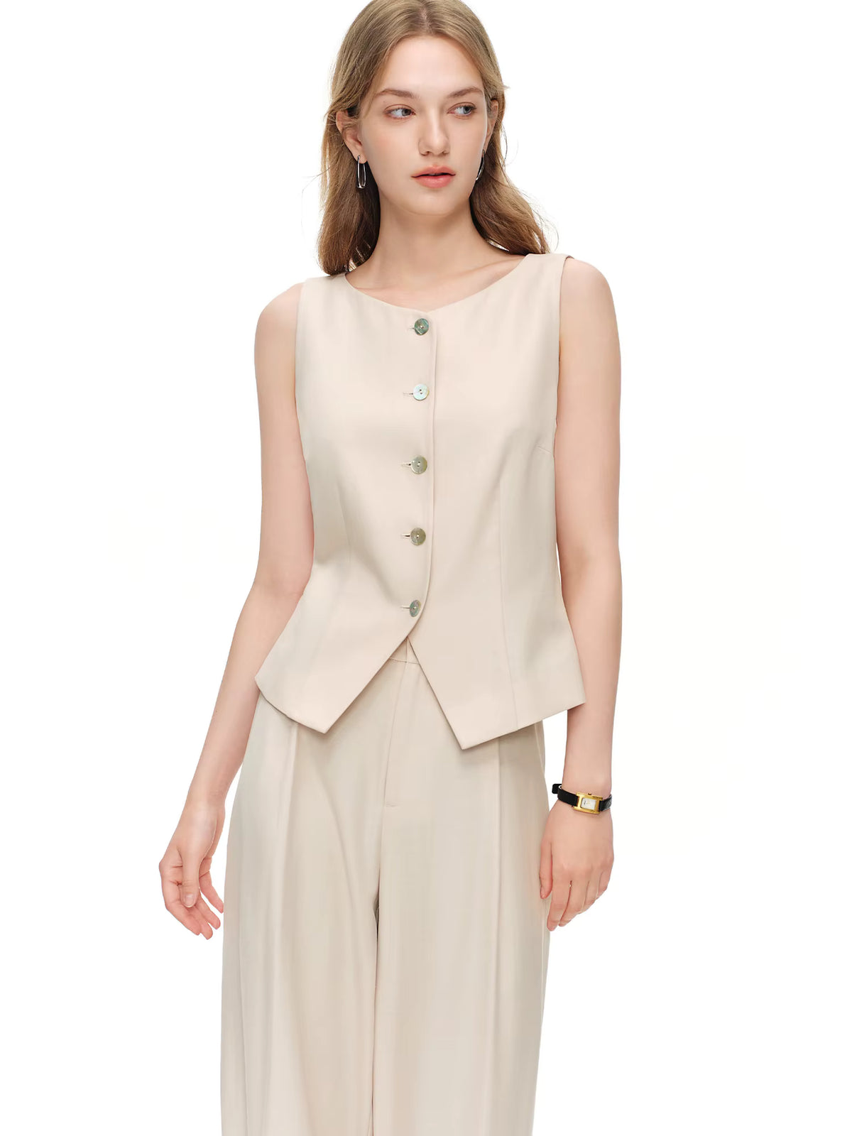 Avery Ivory Tailored Vest Set
